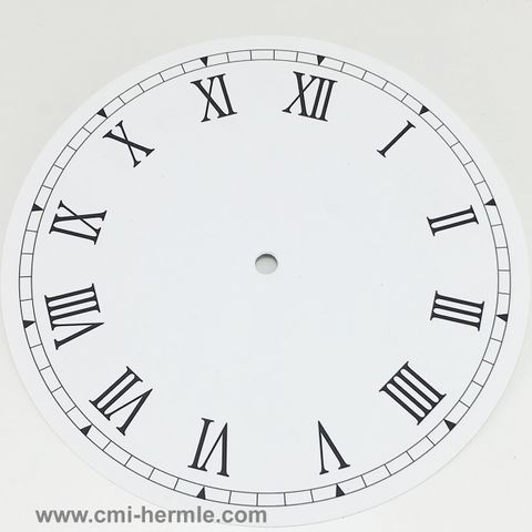 White Card Dial 230mm Roman