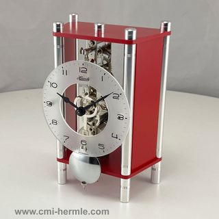 Keri - Skeleton Table Clock in Red