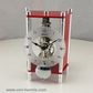 Keri - Skeleton Table Clock in Red