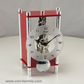 Keri - Skeleton Table Clock in Red