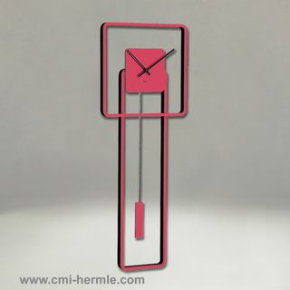 Modern Wall Clock-Red/Black Qtz