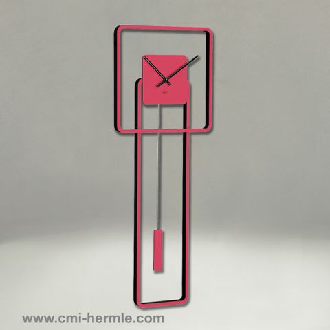 Modern Wall Clock-Red/Black Qtz