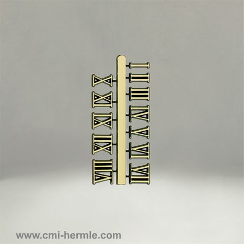 Gold Roman Numerals 9mm