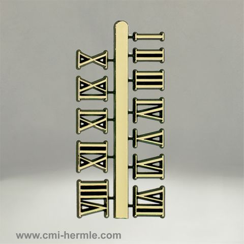 Gold Roman Numerals 25mm