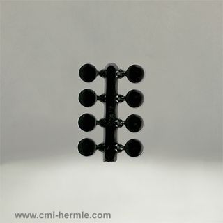 Black Dots 6.3mm (set 8)