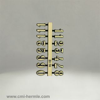 Gold Arabic Numerals 12mm