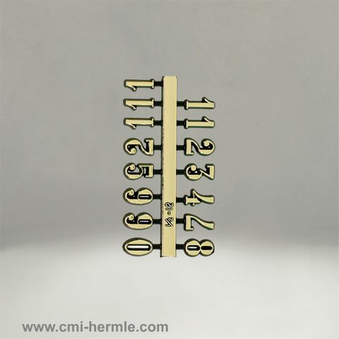 Gold Arabic Numerals 12mm