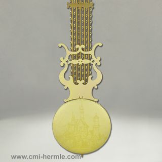 Lyre Pendulum 270mm dia x 1080mm (114cmSeries) Etched Castle