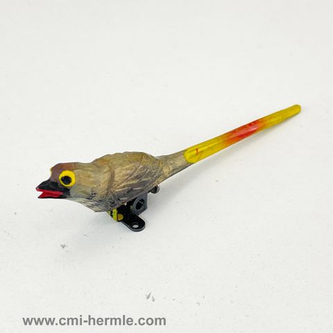 Cuckoo Bird Wooden Coloured Carved - 90mm