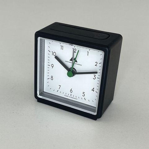 Quartz Alarm Clock Small Black