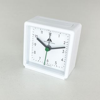 Quartz Alarm Clock Small White