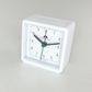 Quartz Alarm Clock Small White