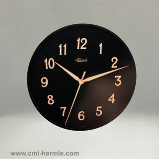 Large Wall Clock Black/Black -Copper Arabic 40cm