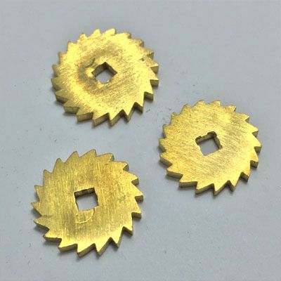 Brass Ratchet Wheels 15,16 & 17mm (1 each)