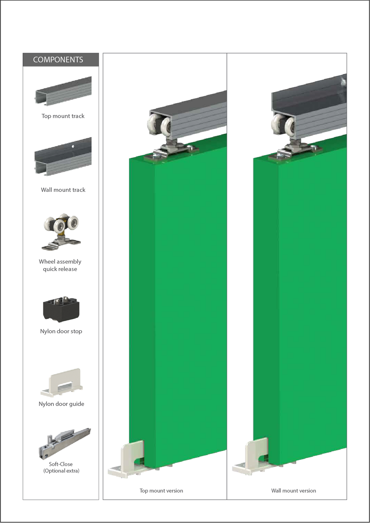 Triumph Sliding Door Track System