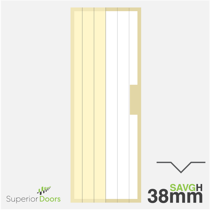 Superior 1980mm x 610mm x 38mm Avon V Groove Hollowcore Door