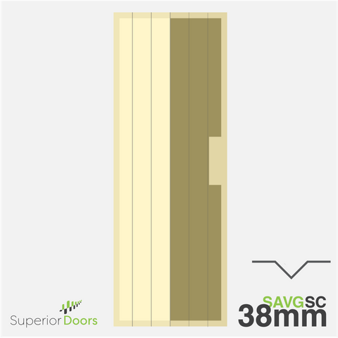 Superior 1980mm x 710mm x 38mm Avon V Groove SOLID CORE MR Door