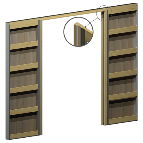 PLY One Side STABILINE 2400 x 860 90mm Stud DOUBLE Grooved Pine OPTI Cavity