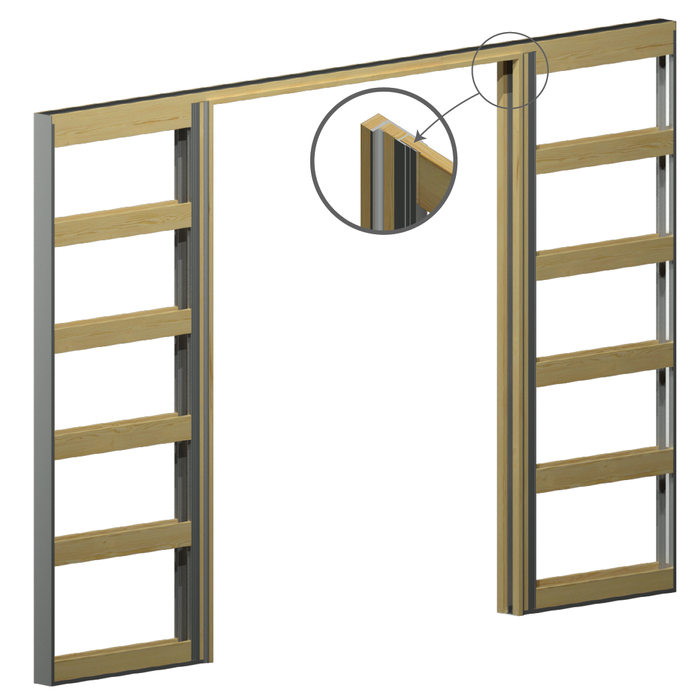 STABILINE 1980 x 610 90mm Stud DOUBLE Flat Pine OPTI Cavity