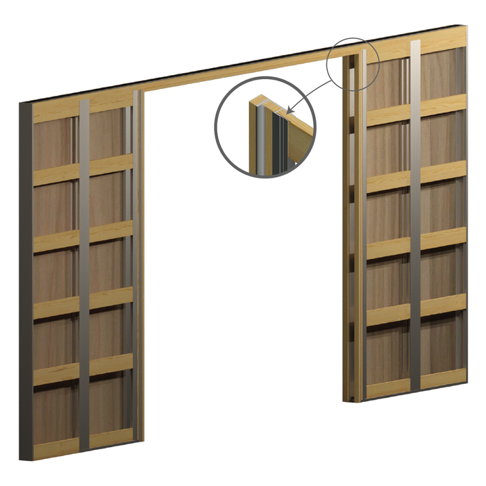 PLY One Side STABILINE 2200 x 1101-1200 90 Stud DOUBLE Grooved Pine OPTI Cavity