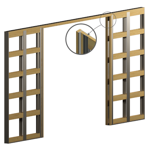 STABILINE 2200 x 1101-1200 90mm Stud DOUBLE Grooved Pine OPTI Cavity