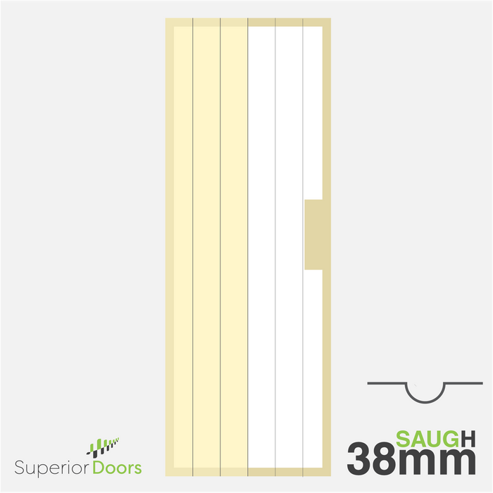 Superior 1980mm x 710mm x 38mm Avon *U* Groove Hollowcore Door