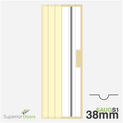 Superior 1980mm x 610mm x 38mm Avon *U* Groove 1x Steel Door