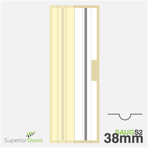 Superior 1980mm x 610mm x 38mm Avon *U* Groove 2x Steel Door