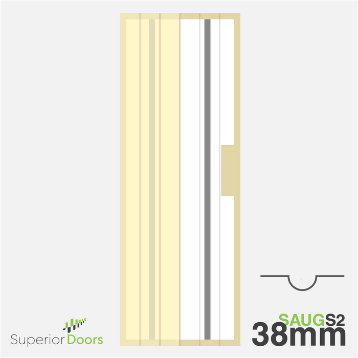 Superior 1980mm x 860mm x 38mm Avon *U* Groove 2x Steel Door