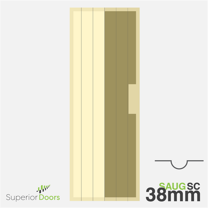 Superior 1980mm x 610mm x 38mm Avon *U* Groove SOLID CORE MR Door