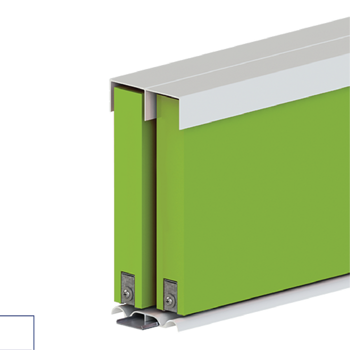 2400mm P580 Robemaker for 3 Doors Square Profile Double Track - Natural Anodised