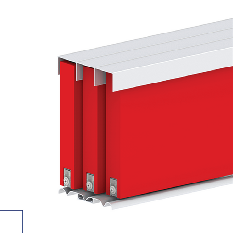1800mm P590 Robemaker Square Profile TRIPLE TRACK - Natural Anodised