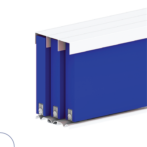 2100mm P590 Robemaker Round Profile TRIPLE TRACK - White