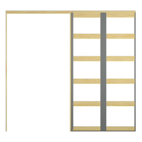 1980 x 1101-1200 90mm Stud Single Flat Pine OPTI Cavity