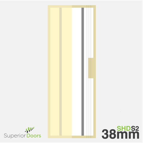 Superior 1980mm x 610mm x 38mm HEADLAND 2x Steel Door