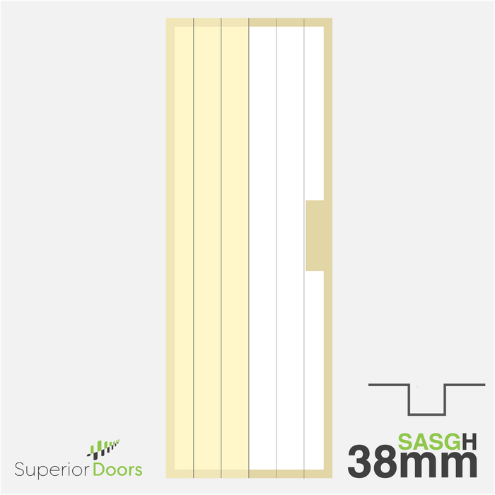 Superior 1980mm x 610mm x 38mm Avon *4mm Square* Groove Hollowcore Door