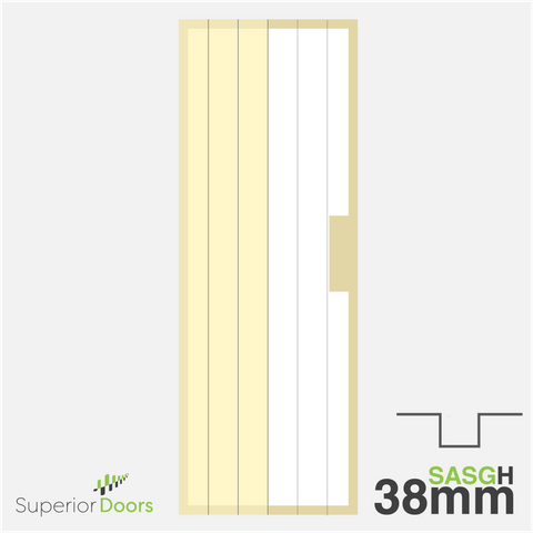 Superior 1980mm x 660mm x 38mm Avon *4mm Square* Groove Hollowcore Door