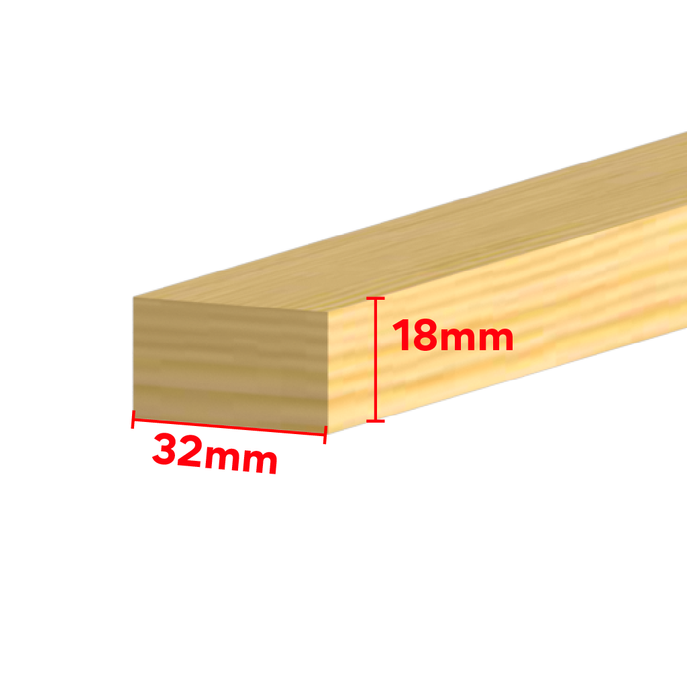 32 x 18 Flat Pine Jamb Per Metre