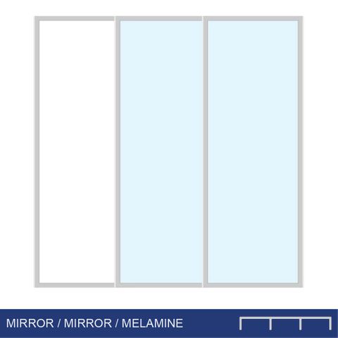 Smoothslides MIR/MIR/MEL 2300 - 2399mm x 1800 - 1899mm Triple Track Nat. Ano.