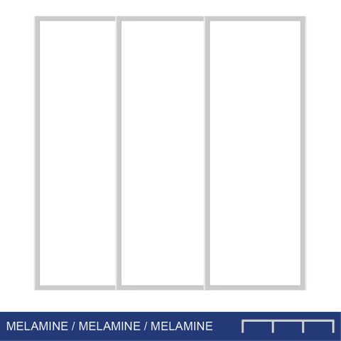 Smoothslides MEL/MEL/MEL 1800 - 1899mm x 1800 - 1899mm Triple Track Nat. Ano.