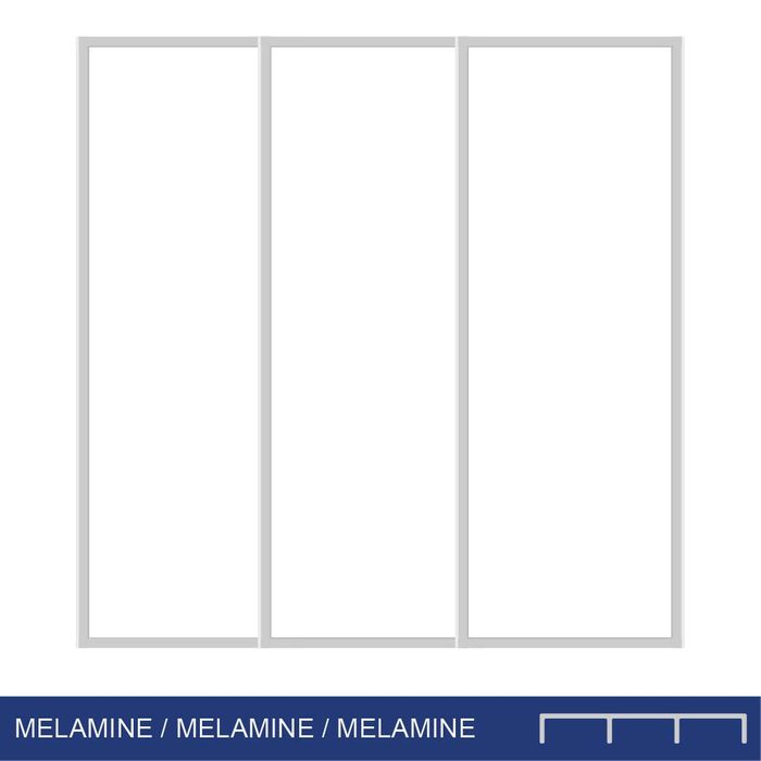 Smoothslides MEL/MEL/MEL 1800 - 1899mm x 1900 - 1999mm Triple Track Nat. Ano.