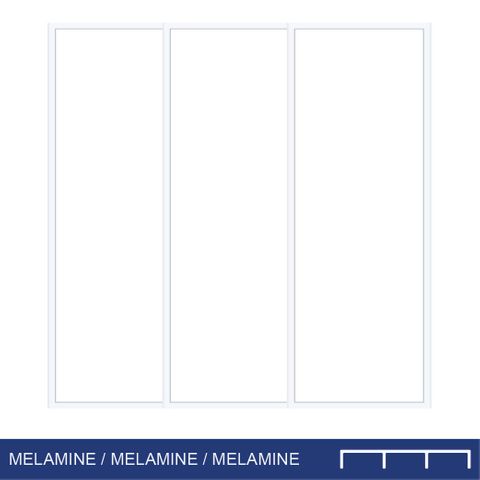 Smoothslides MEL/MEL/MEL 1800 - 1899mm x 1800 - 1899mm Triple Track White