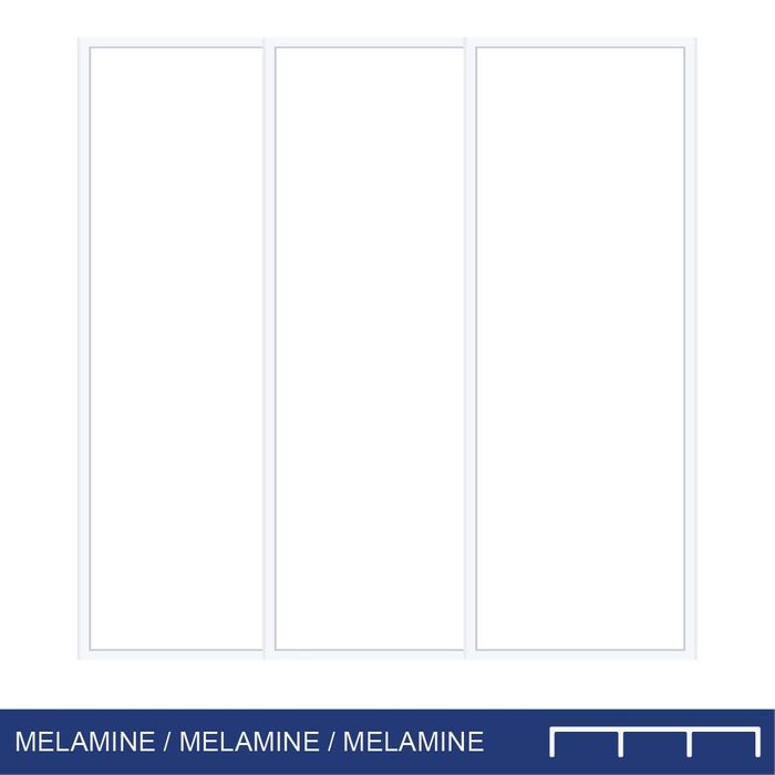 Smoothslides MEL/MEL/MEL 1800 - 1899mm x 2200 - 2299mm Triple Track White