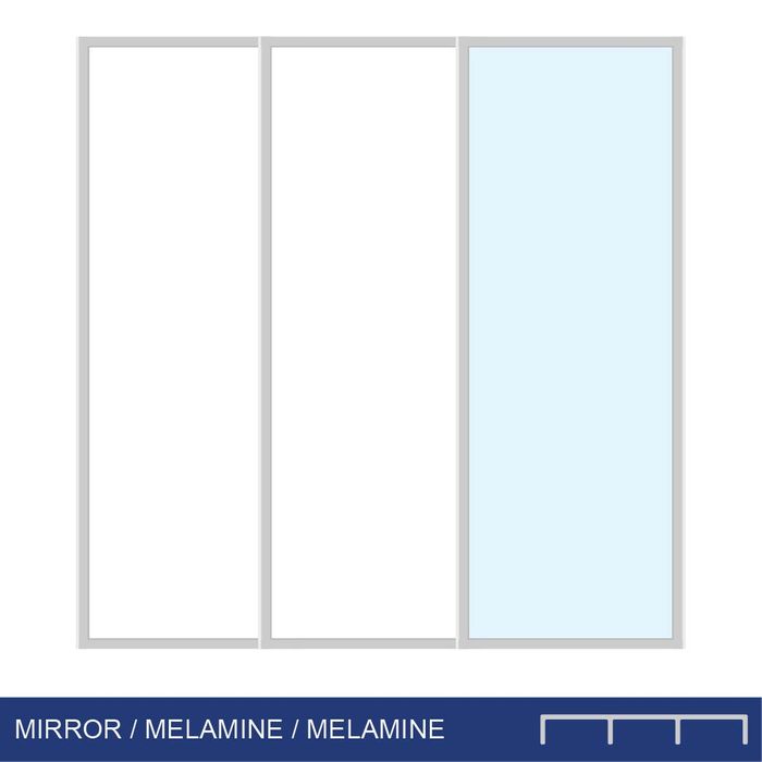 Smoothslides MIR/MEL/MEL 1800 - 1899mm x 1800 - 1899mm Triple Track Nat. Ano.