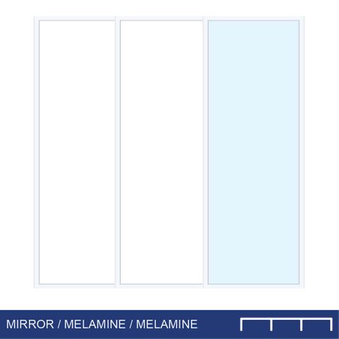 Smoothslides MIR/MEL/MEL 2400 - 2450mm x 1800 - 1899mm Triple Track White