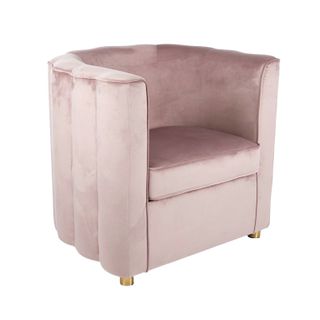 Romeo Velvet Arm Chair 80x72x76cm Lilac#