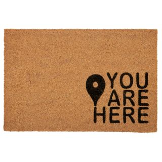 You Are Here PVC Backed Coir Mat 40x60c#