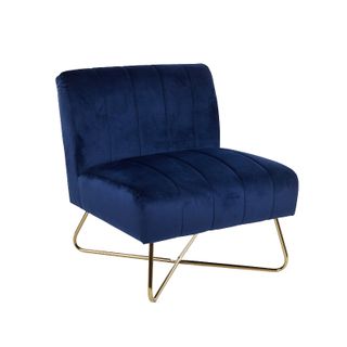 Carina Velvet Arm Chair 65x72x74cm Navy#