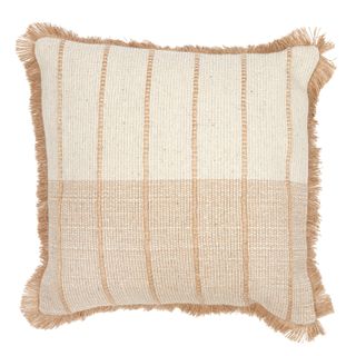 Chester Cotton Cushion 50x50cm Taupe/Wh#