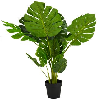 Monstera Real Touch 4 Stem In Pot 110cm